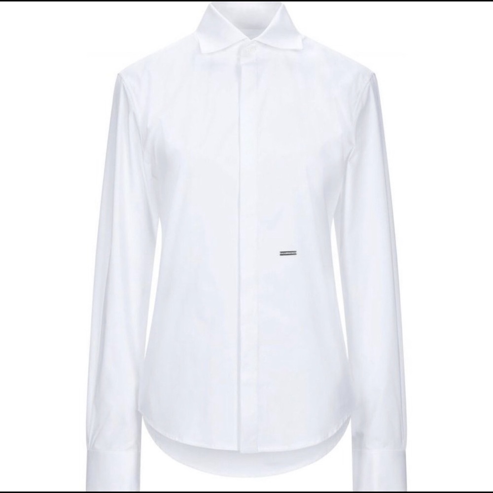 DSQUARED2 Cutaway White Collar Button Down Shirt